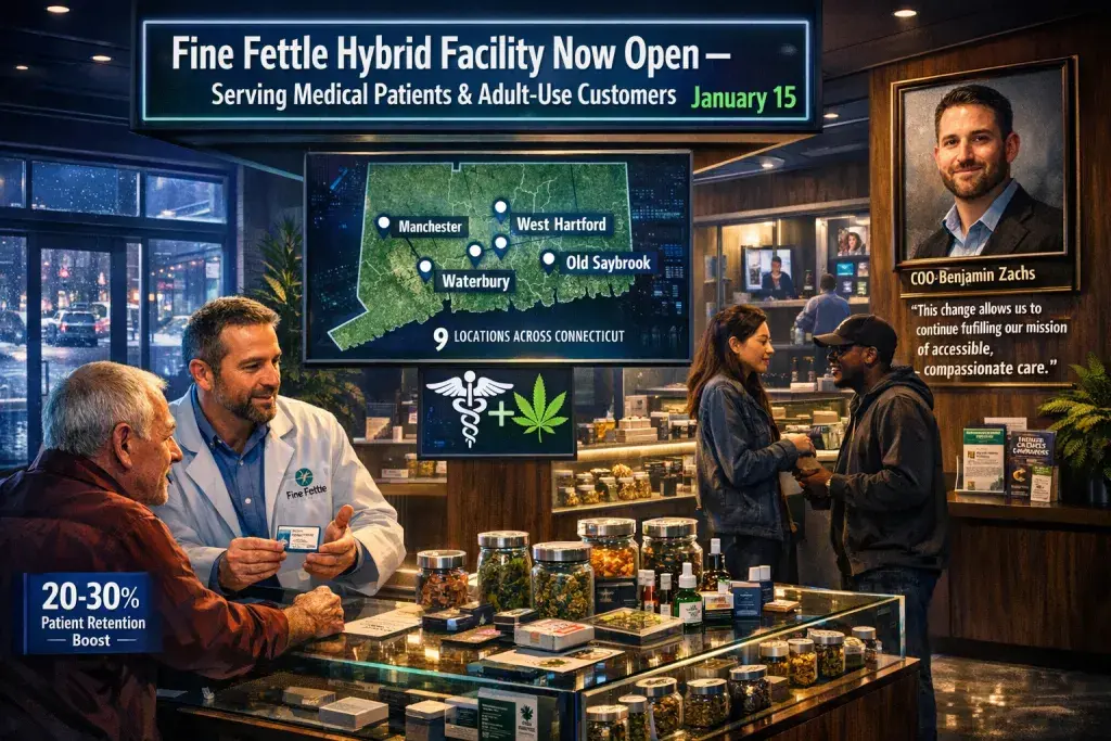 Fine Fettle Converts All Nine Connecticut Dispensaries to Hybrid Facilities January 15