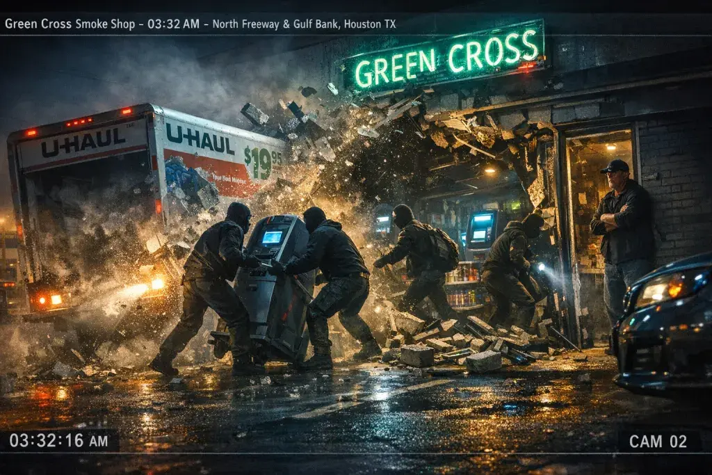 Burglars Ram U-Haul into Houston Smoke Shop in Caught-on-Camera Heist