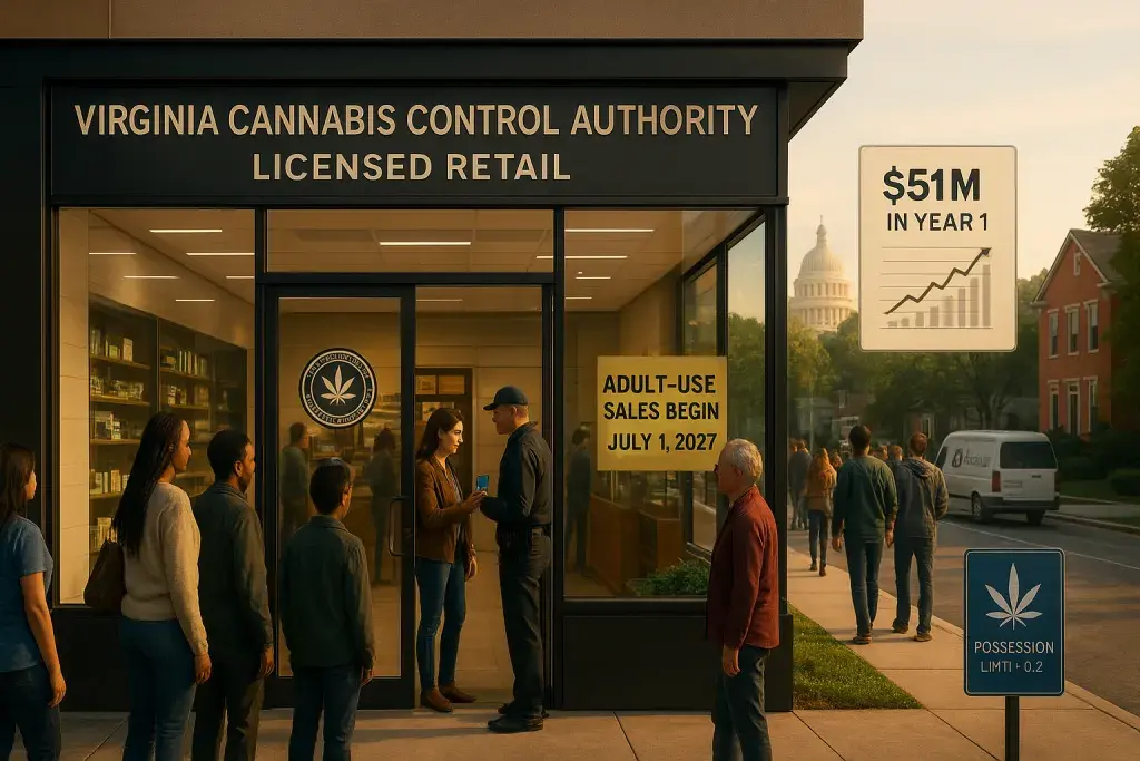 Virginia Approves Recreational Cannabis Retail, Setting a 2027 Launch for Licensed Dispensaries